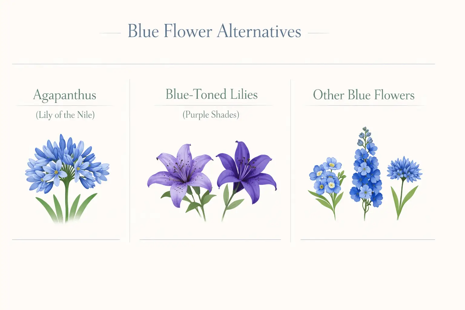 blue heart lily flower
