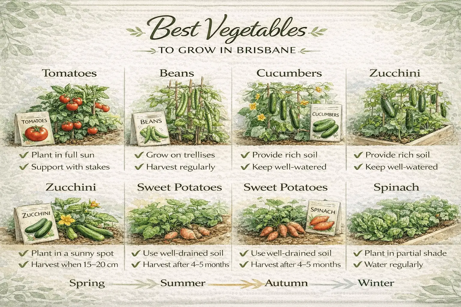 Best vegetables to grow in Brisbane subtropical vegetable planting guide