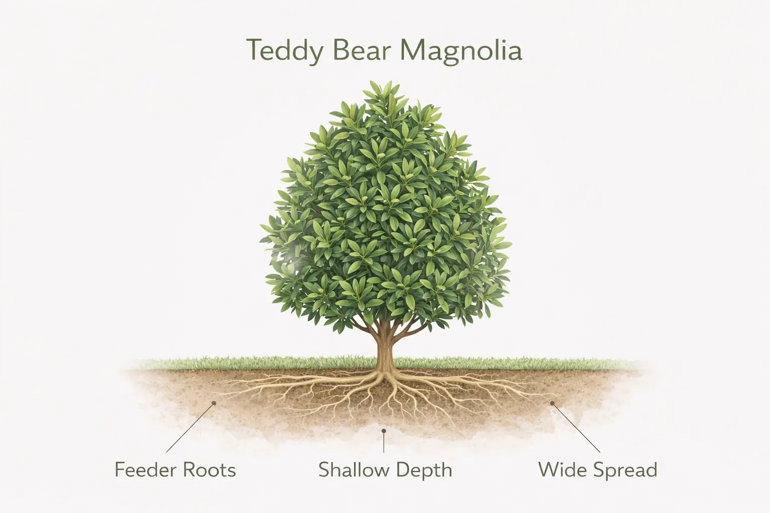 magnolia teddy bear root system