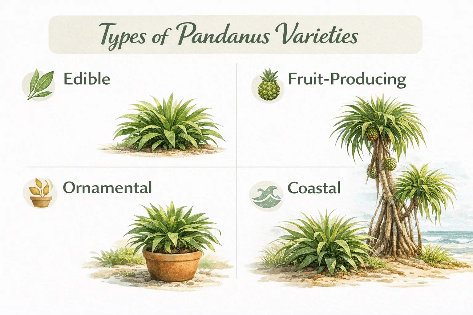 pandanus varieties