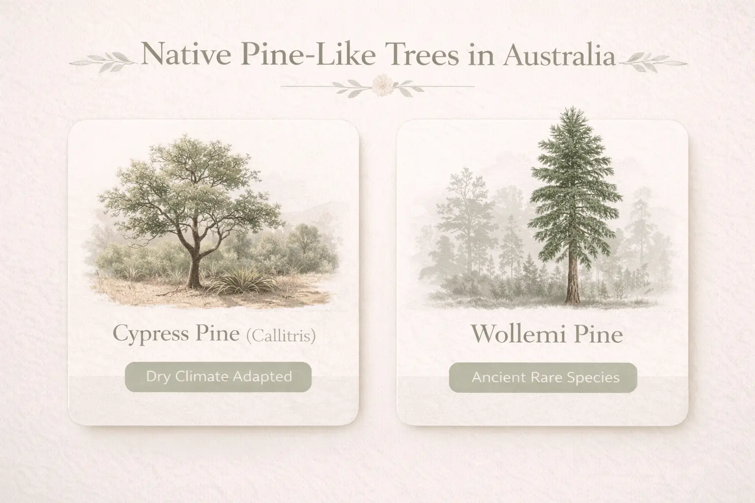 are pine trees native to australia