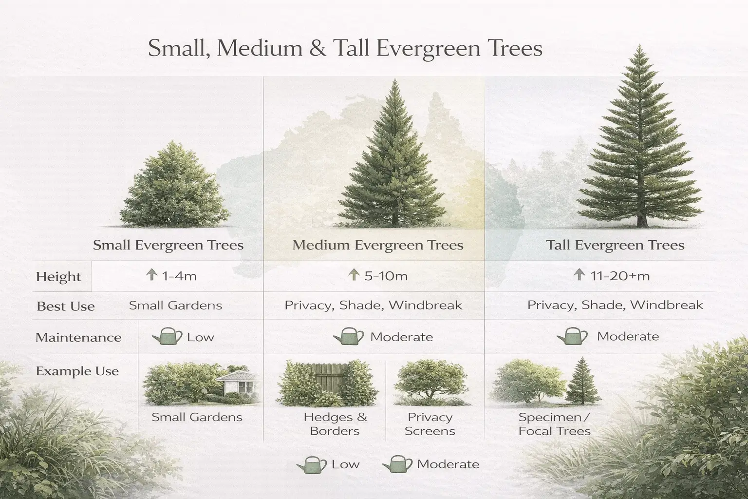 best evergreen trees australia