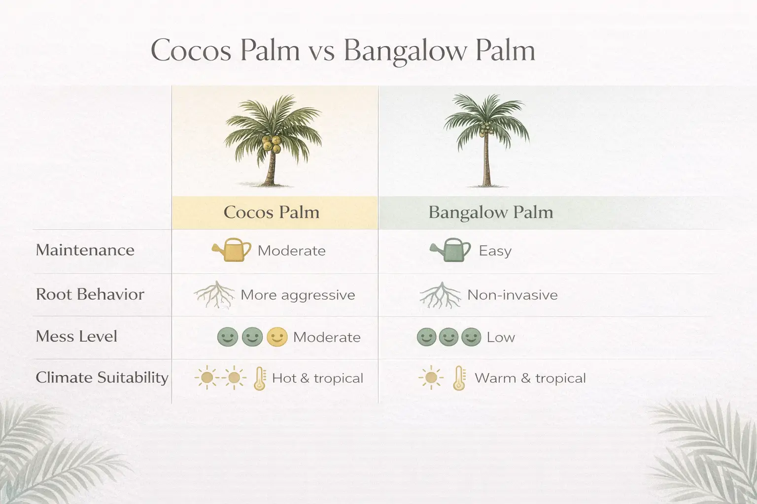 best palm trees around pools australia