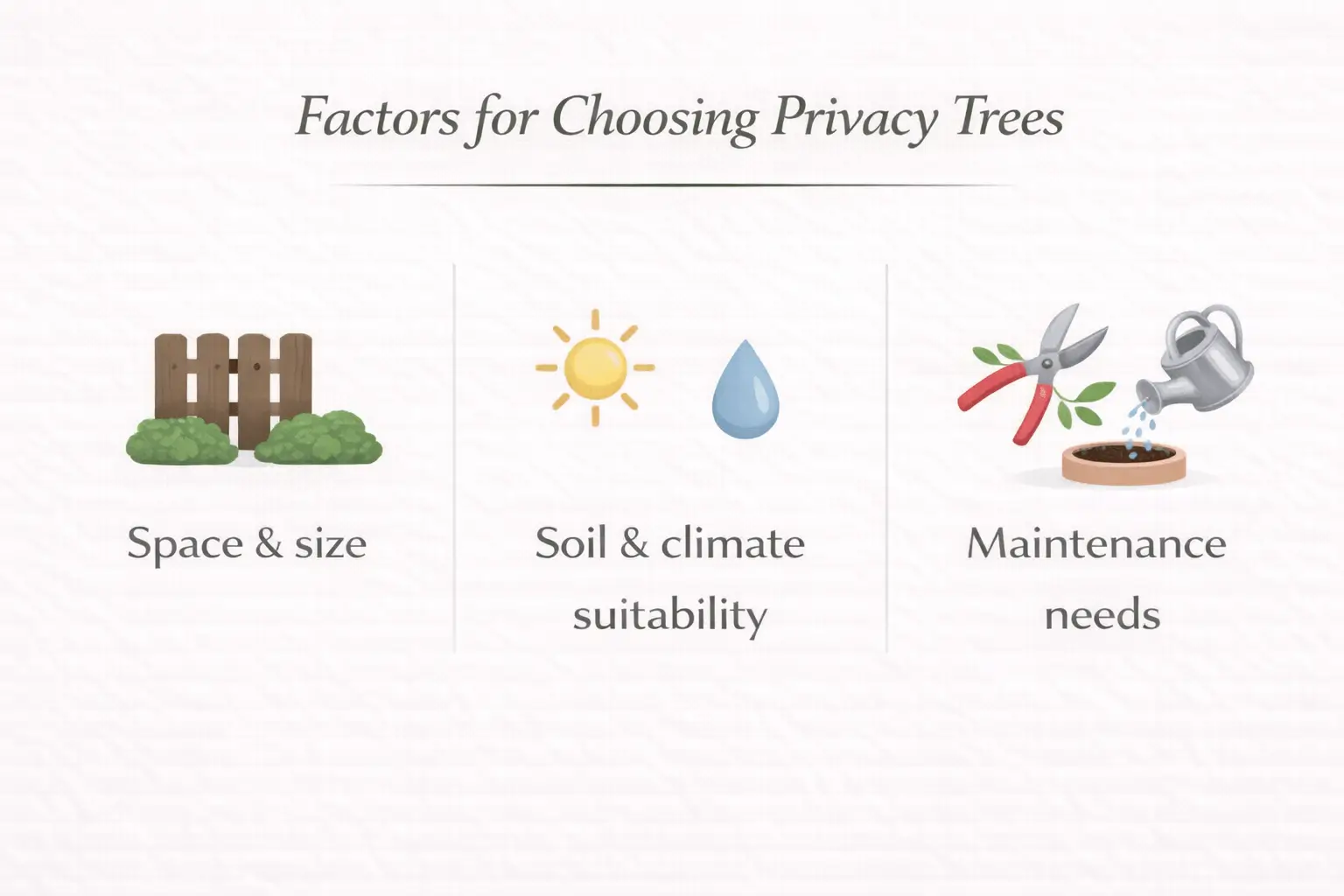 fast growing trees for privacy