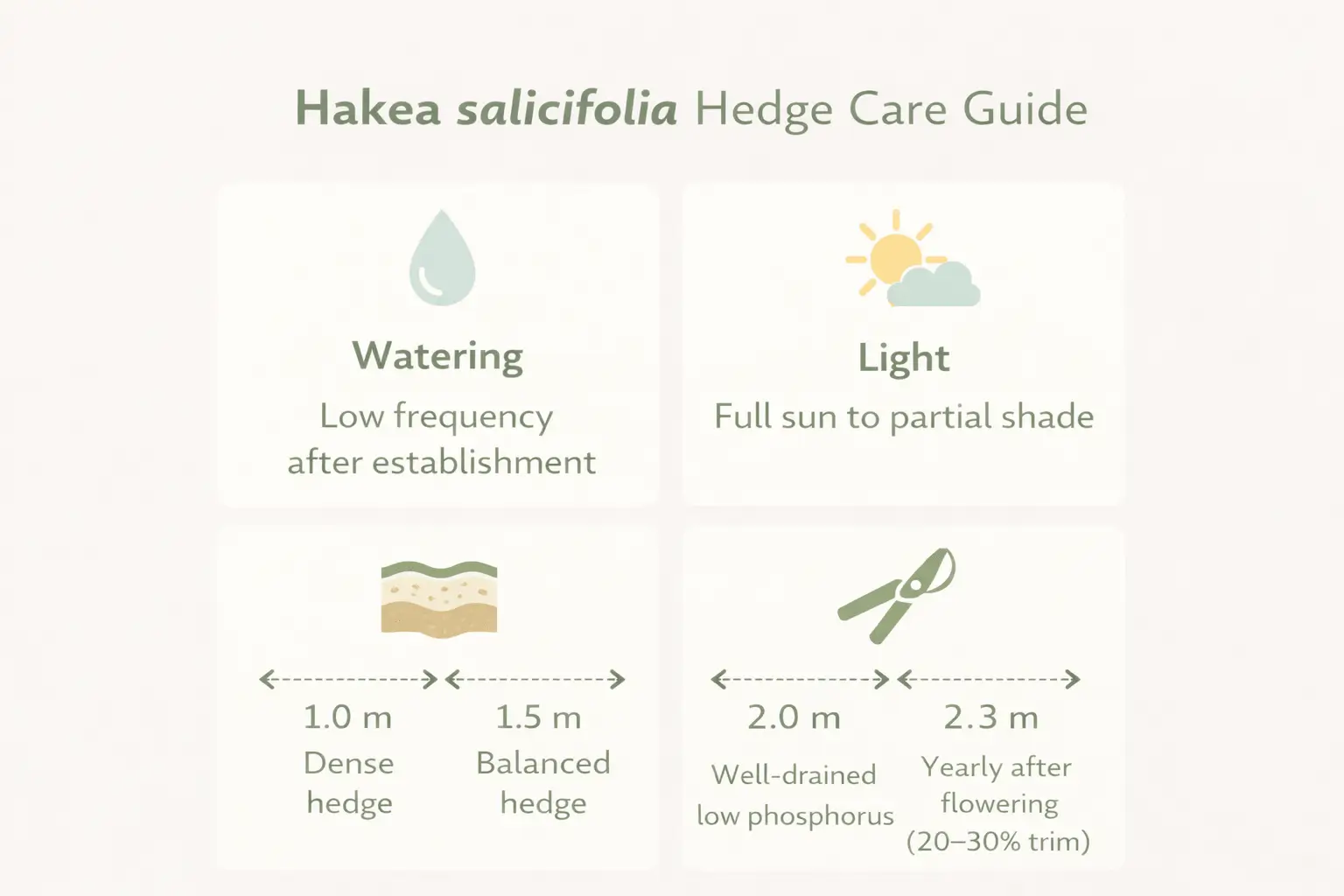 hakea salicifolia hedge