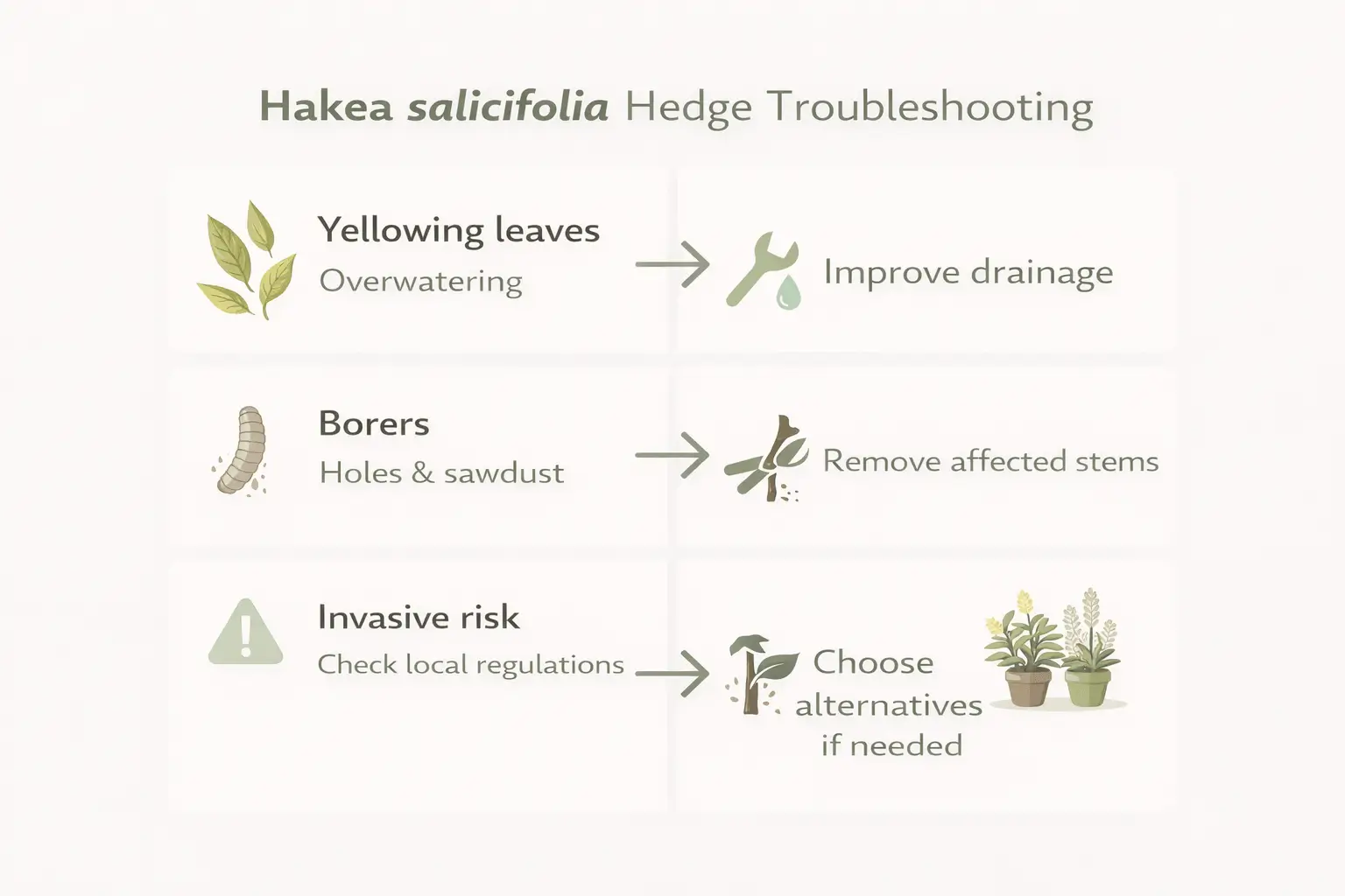 hakea salicifolia hedge