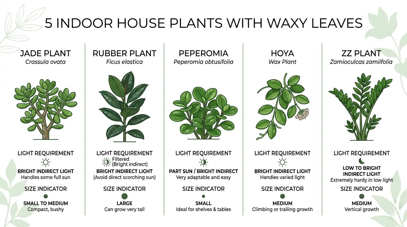 house plants with waxy leaves