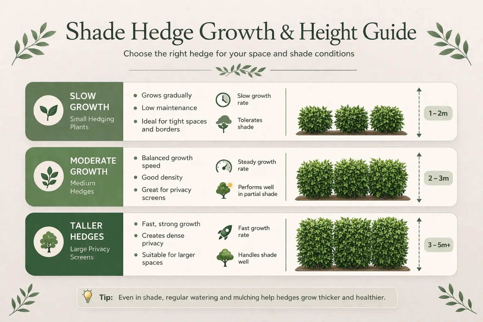 shade tolerant hedging plants australia