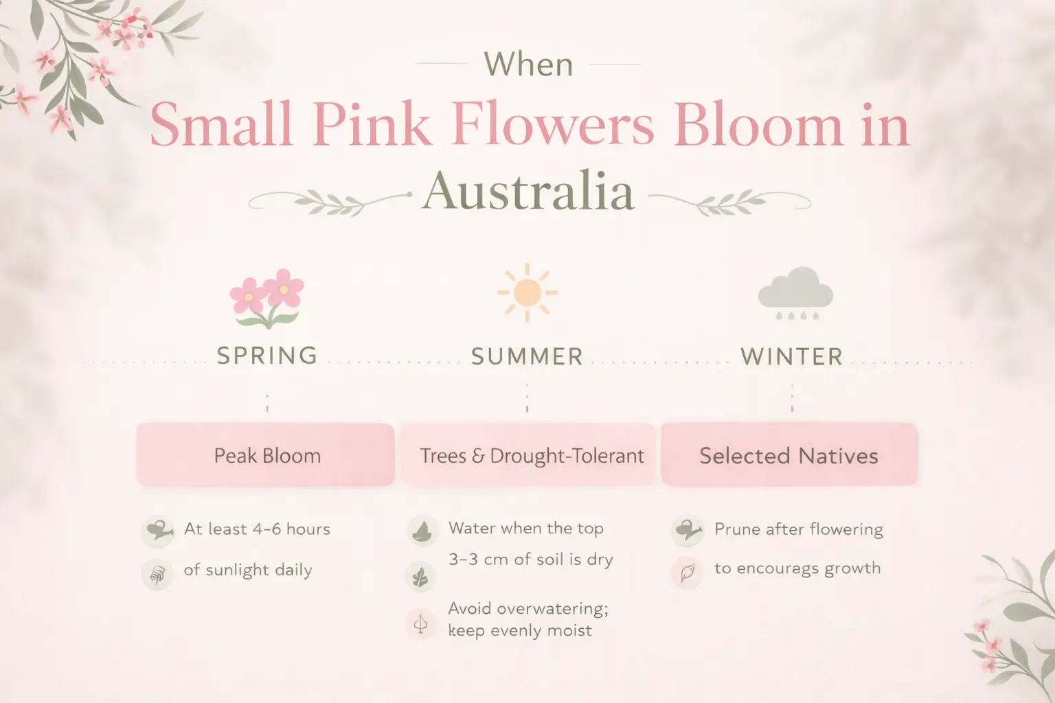 small pink flowers australia
