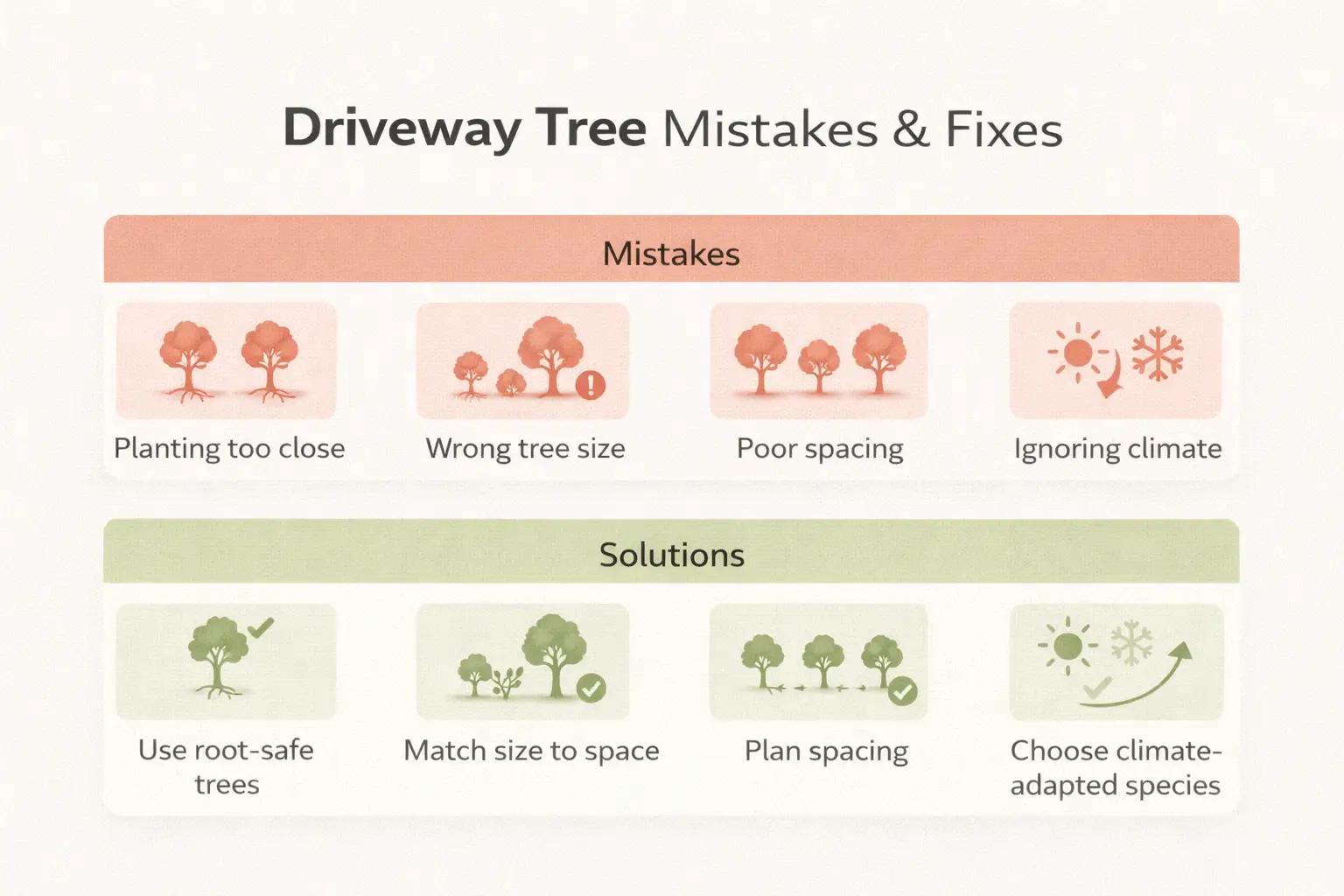 trees to plant along driveway