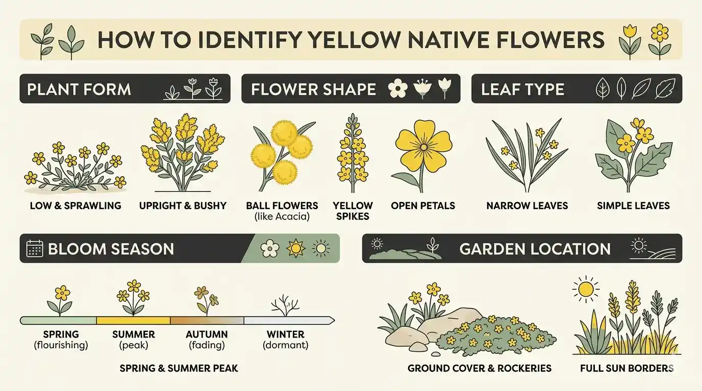 yellow australian native flowers
