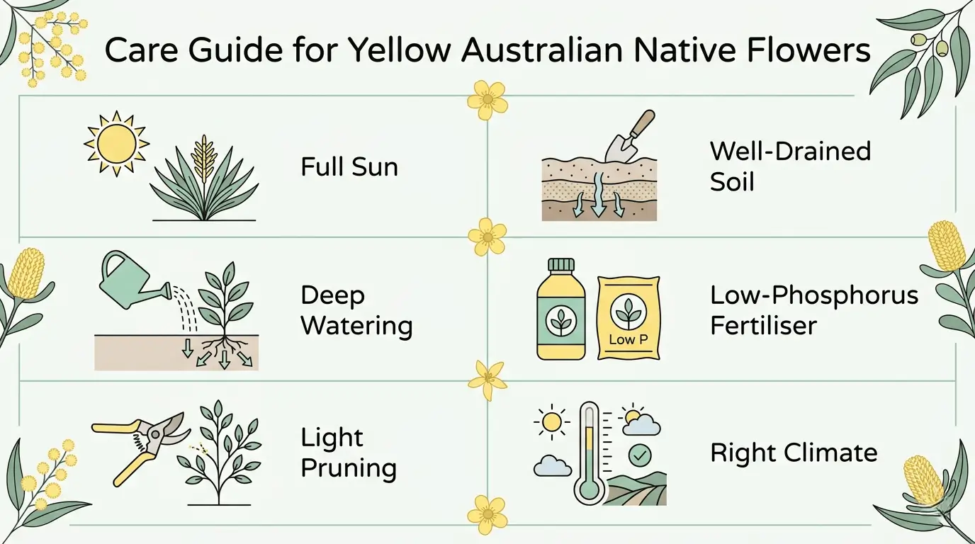 yellow australian native flowers