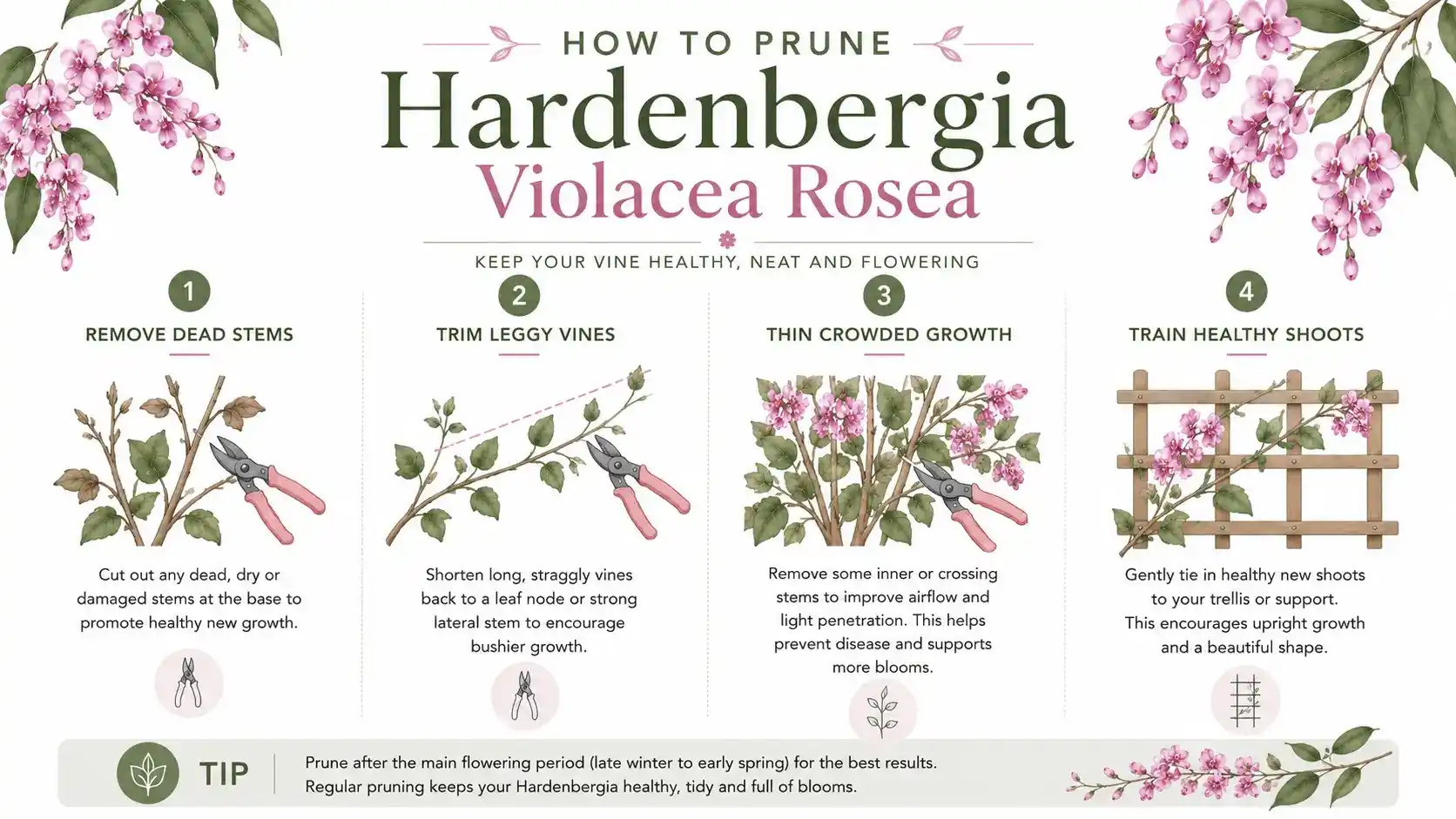 hardenbergia violacea rosea