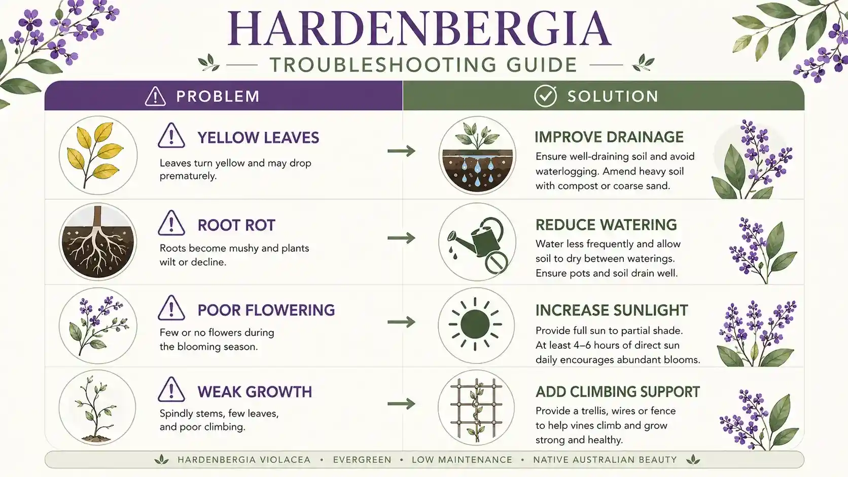 hardenbergia wall