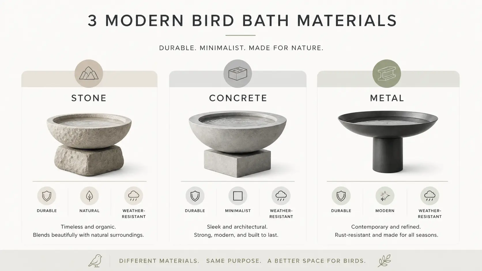 modern bird baths