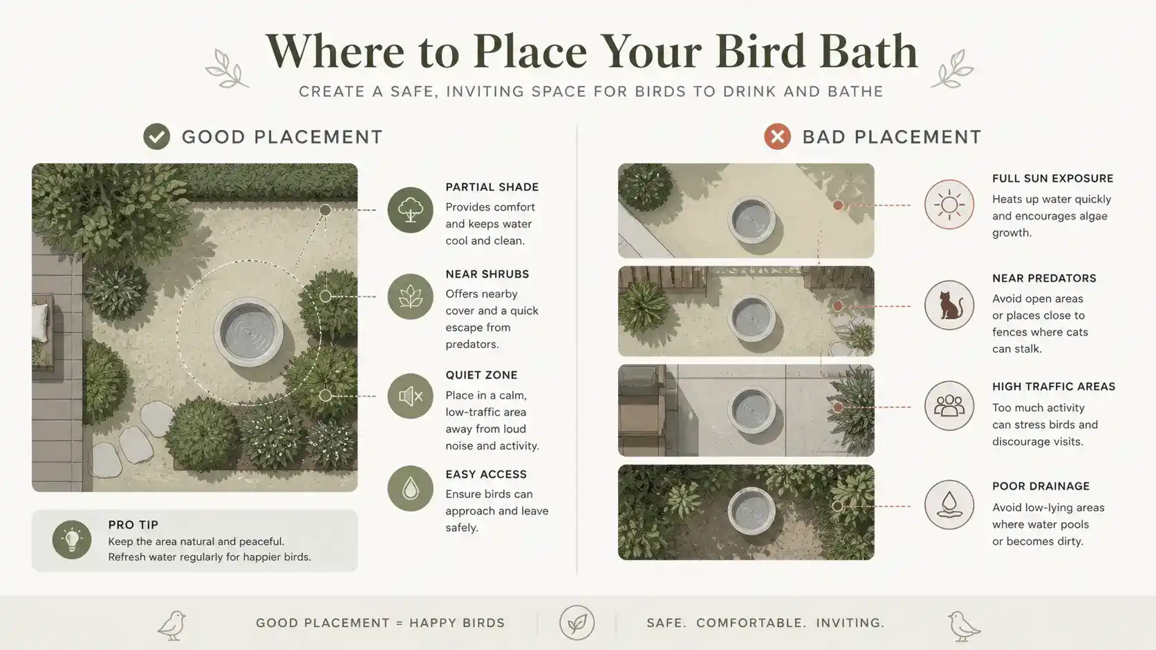 modern bird baths