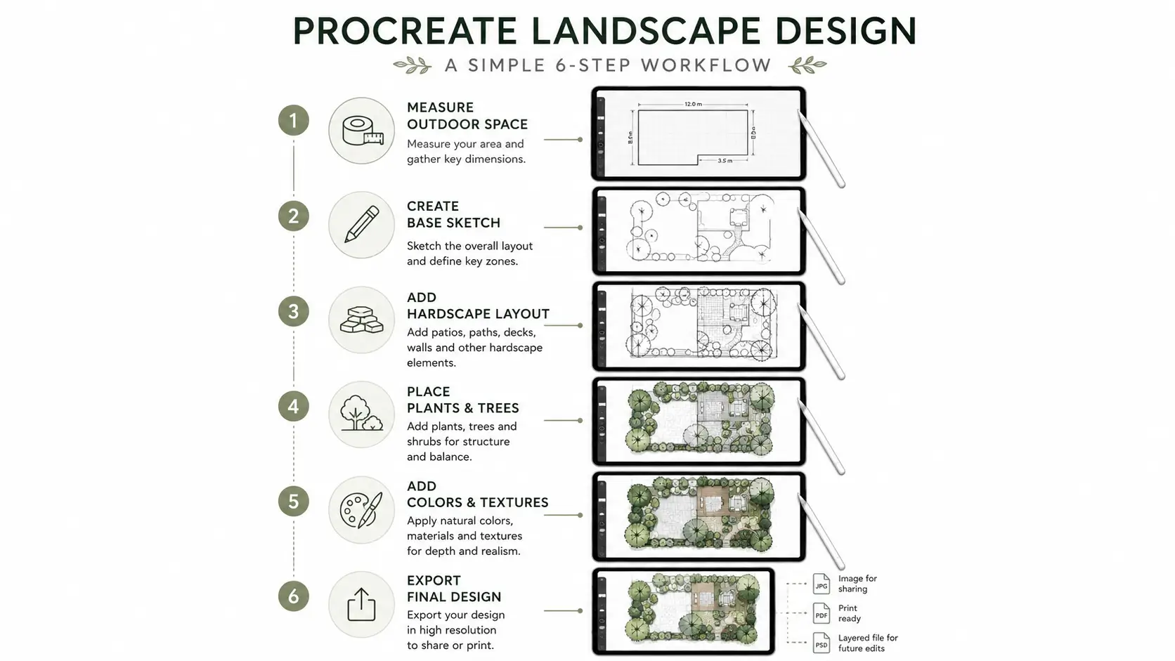 procreate landscape design
