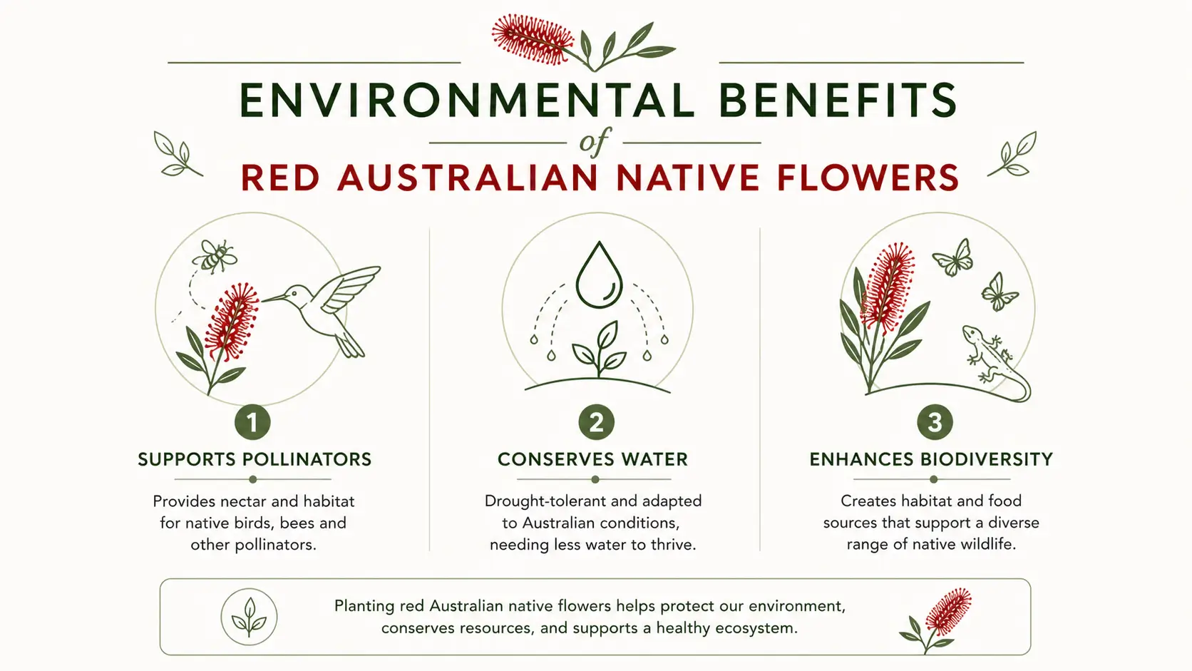 red australian native flowers