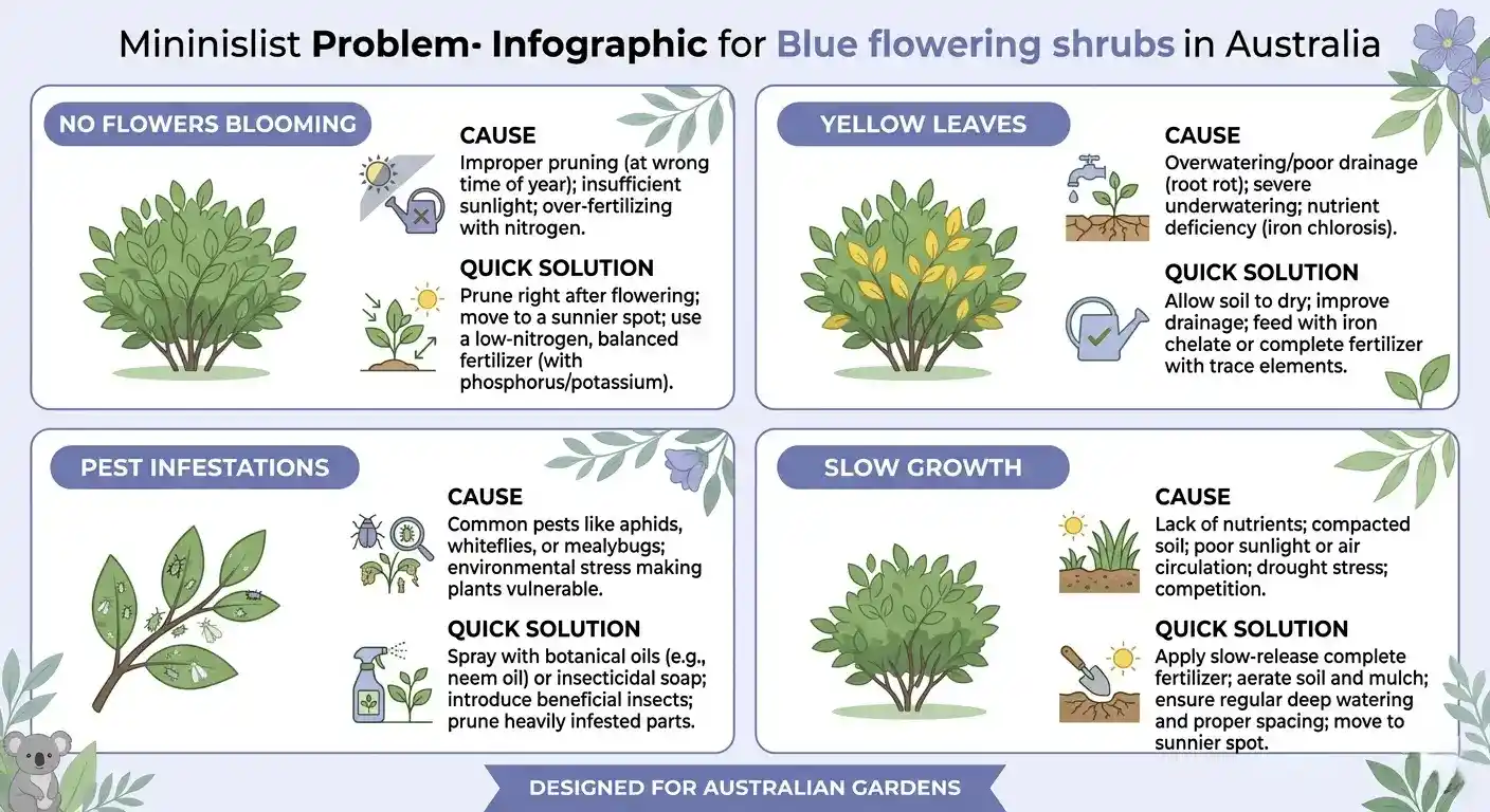 shrubs with blue flowers australia