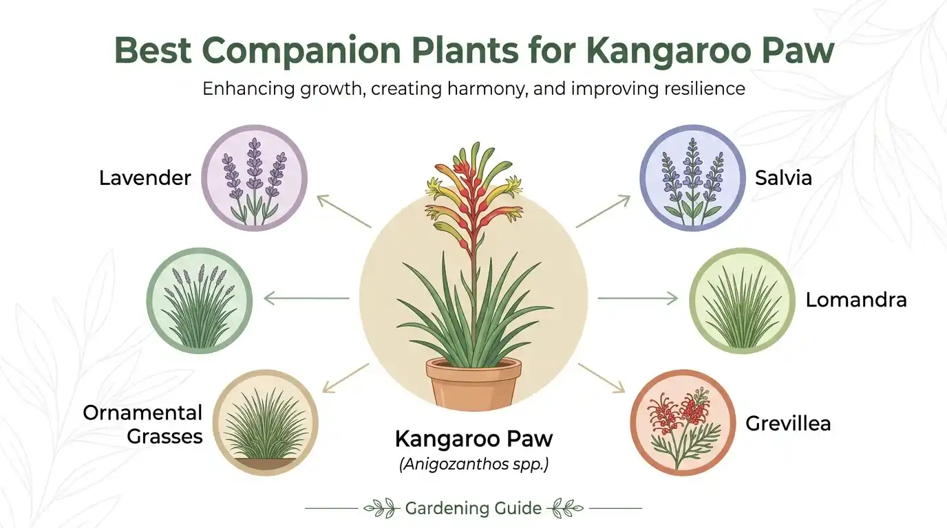 what to plant with kangaroo paw