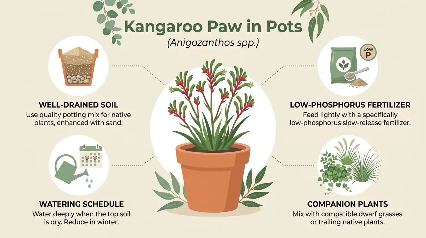 what to plant with kangaroo paw