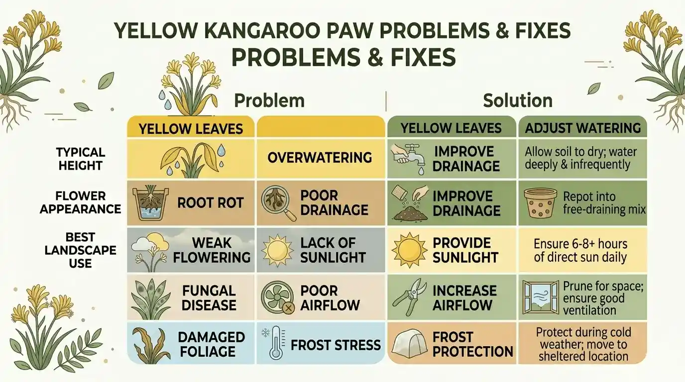 yellow kangaroo paw