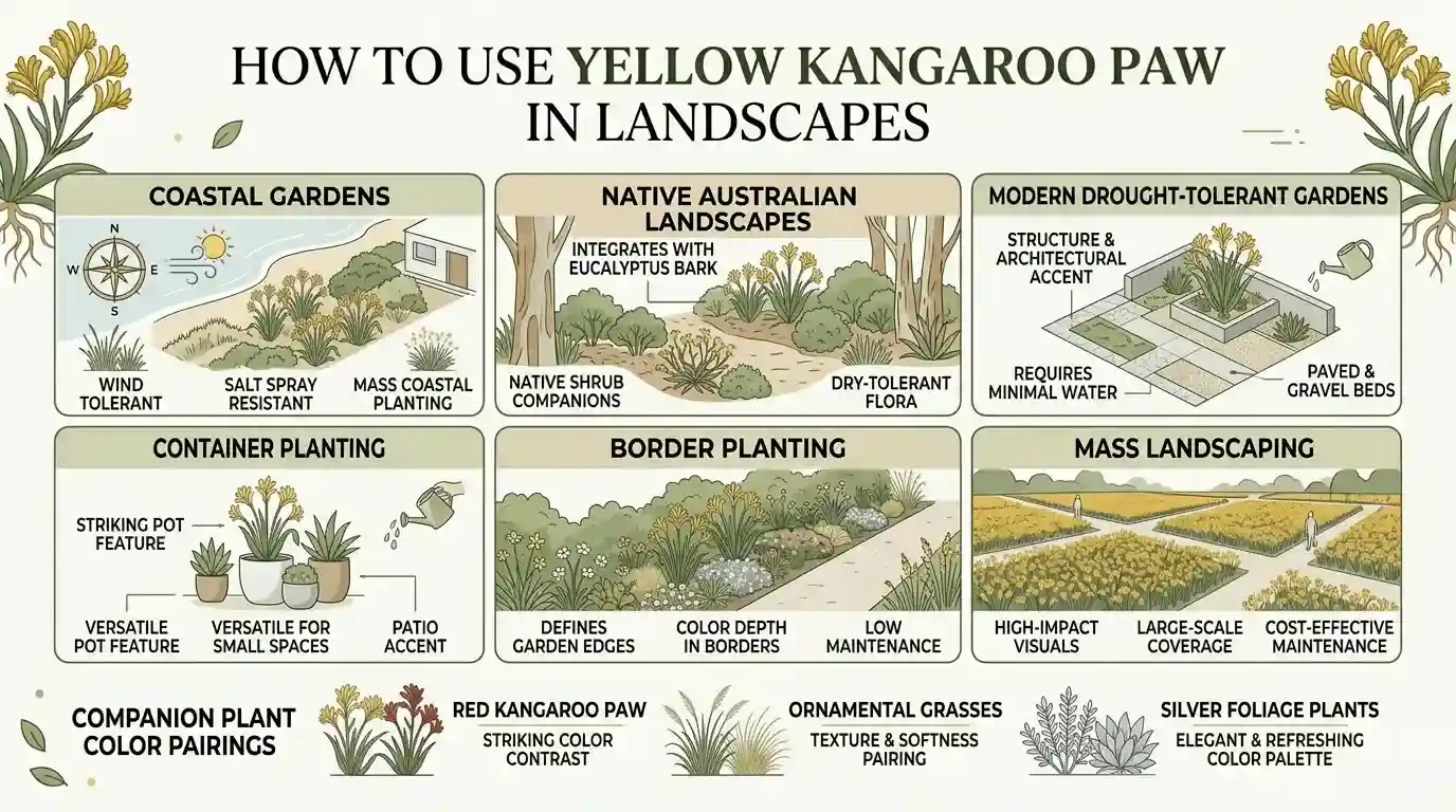 yellow kangaroo paw