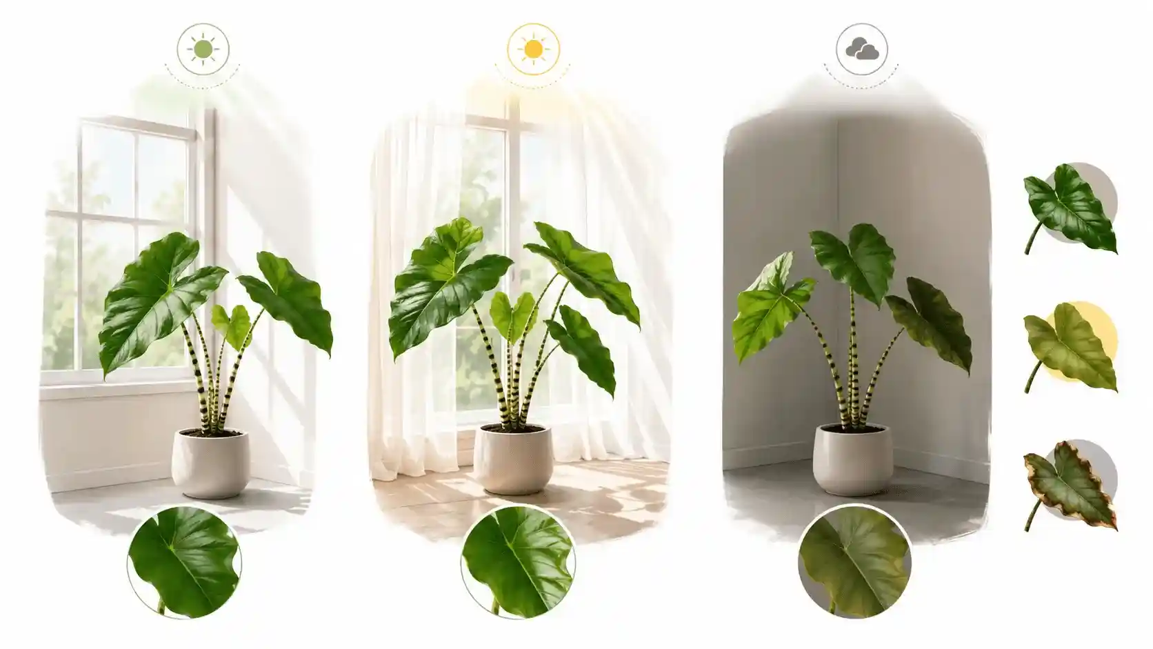 alocasia zebrina care