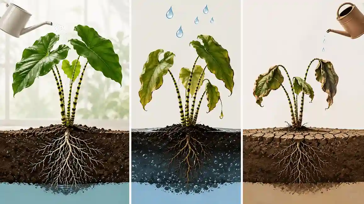 alocasia zebrina care