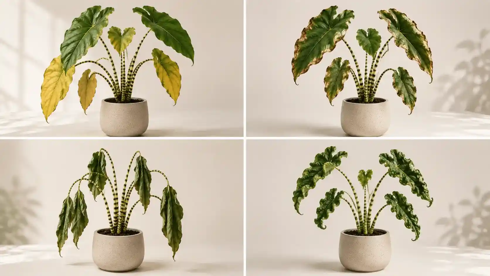 alocasia zebrina care