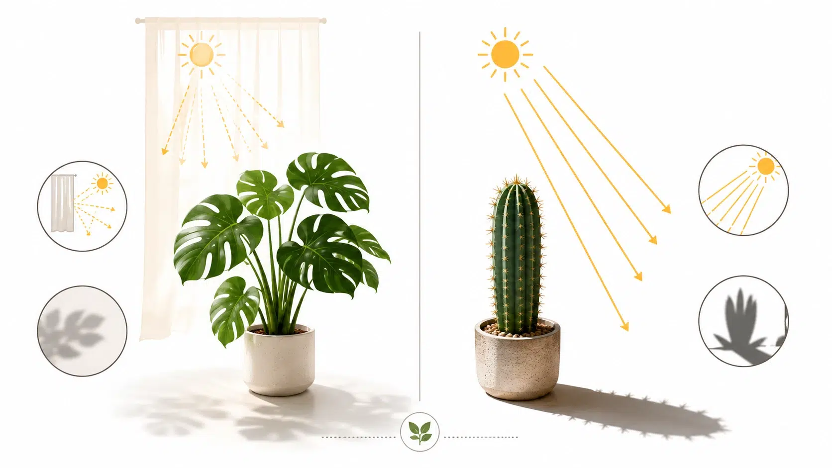 bright indirect light vs direct sunlight which is better for houseplants