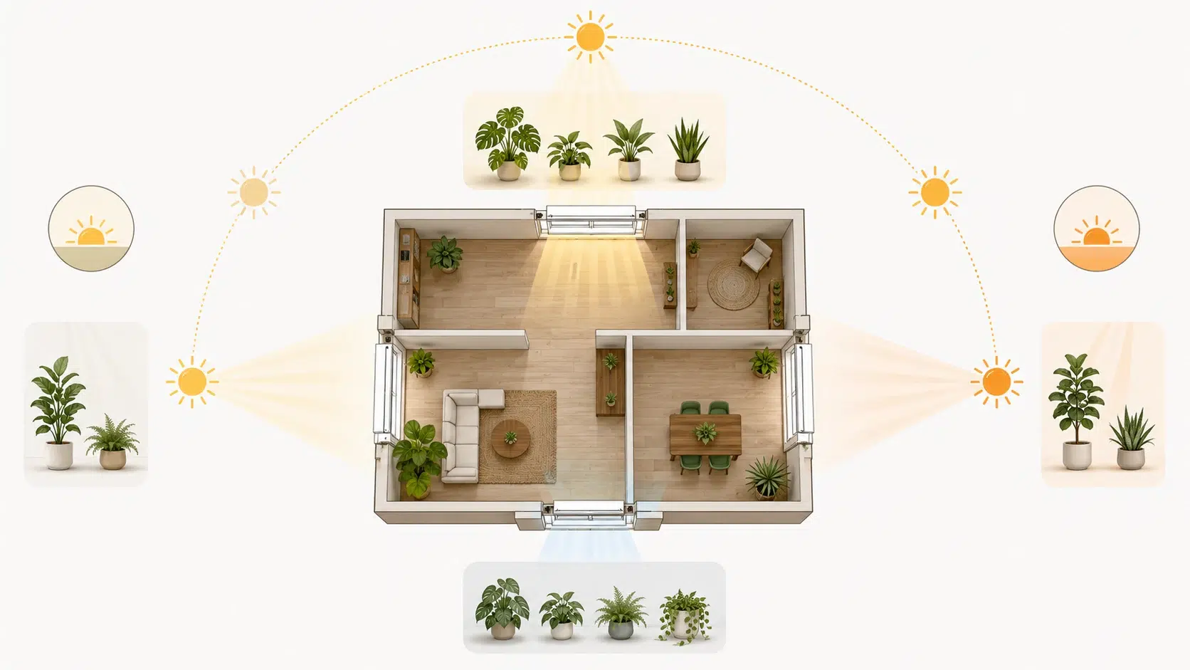 bright indirect light vs direct sunlight which is better for houseplants