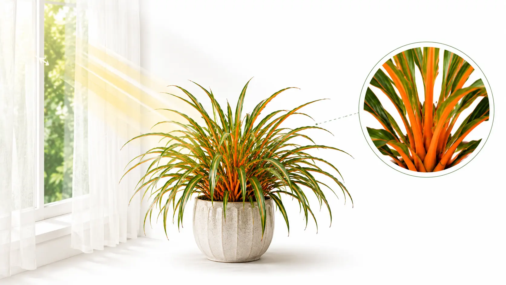 chlorophytum fire flash care