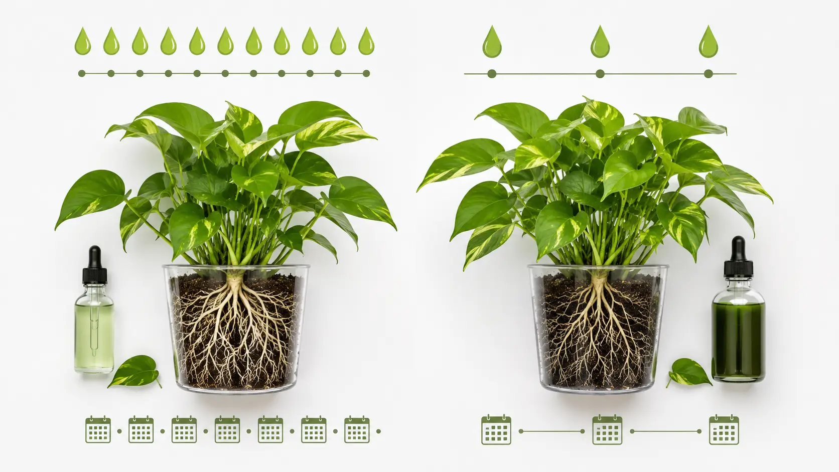 fertilizing houseplants bi-weekly vs monthly which is better