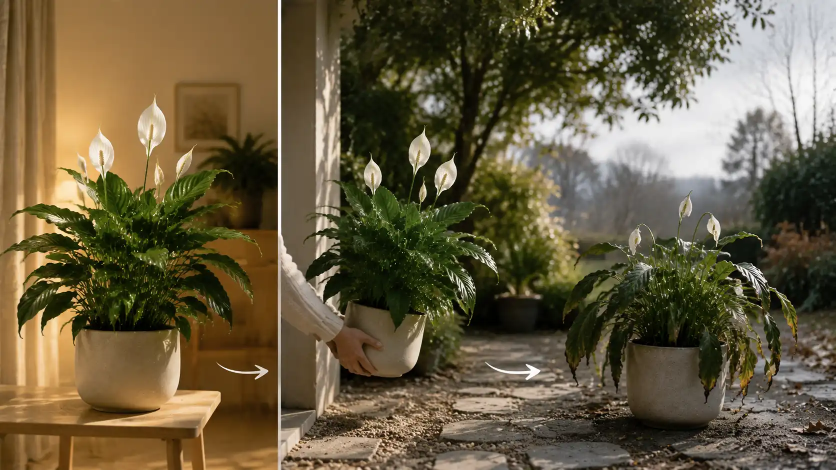 peace lily temperature range