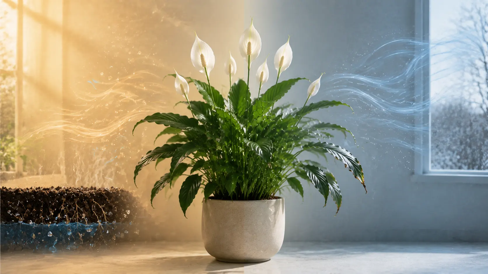peace lily temperature range