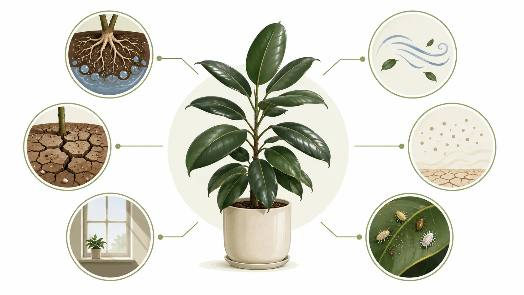 rubber plant leaves drooping