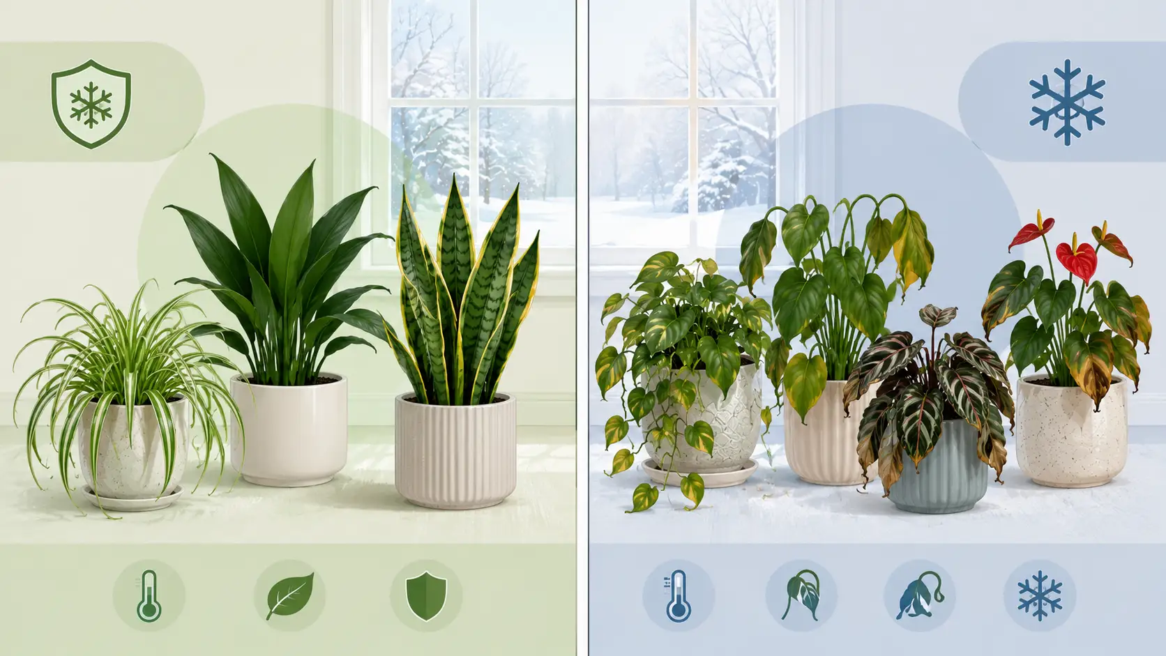what temperature is too cold for indoor houseplants