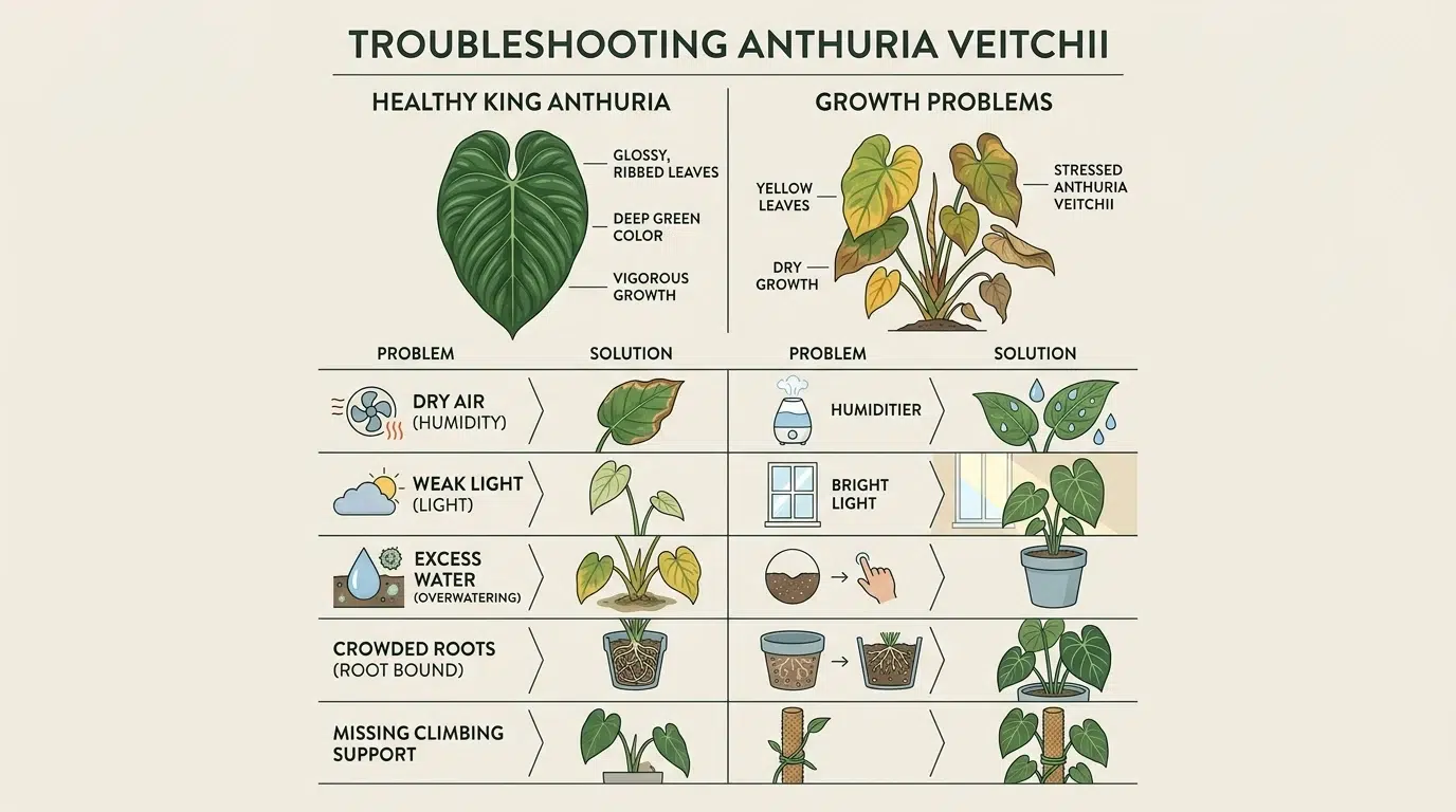 anthurium veitchii growth rate