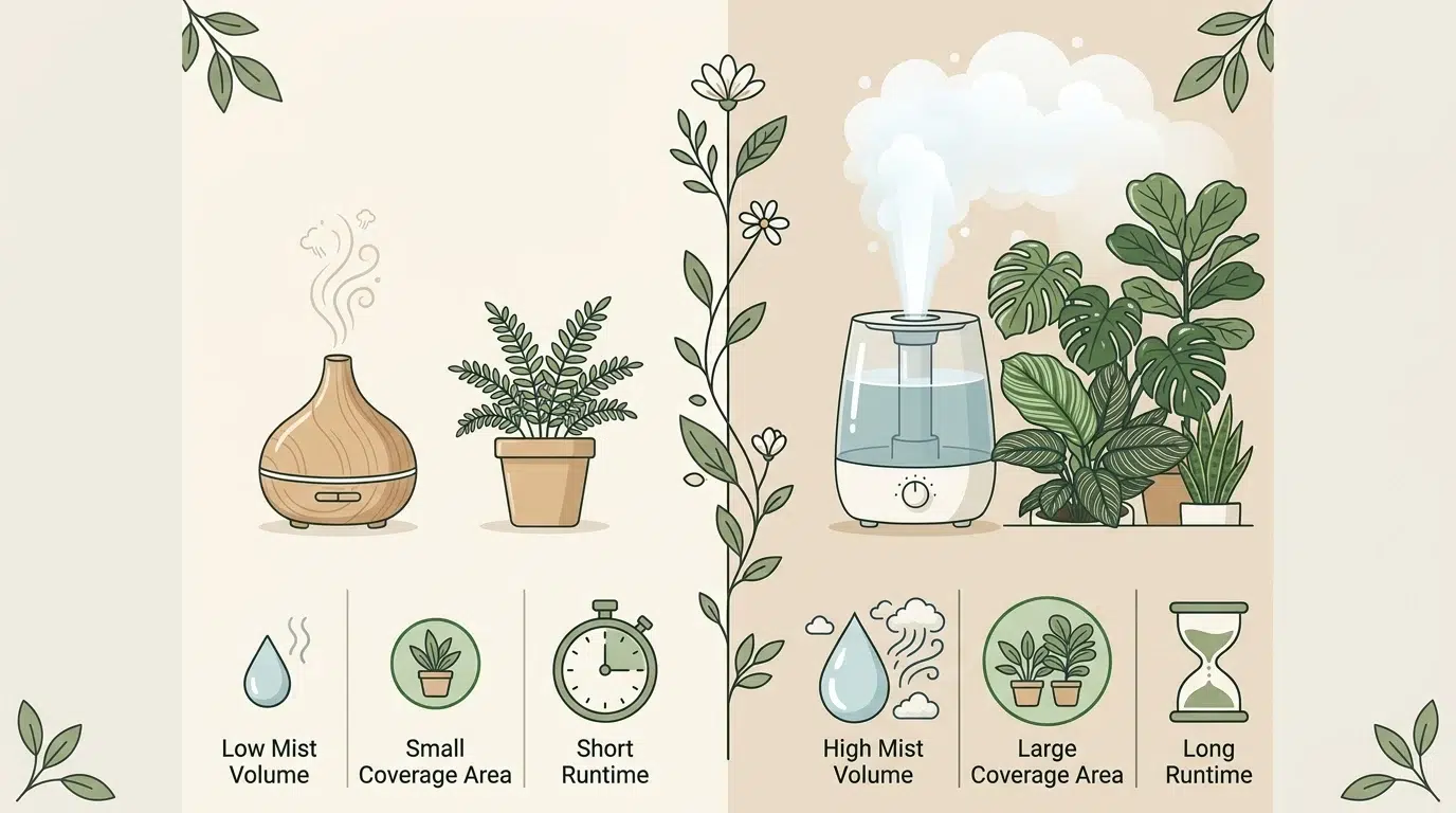 can a diffuser be used as a humidifier for plants