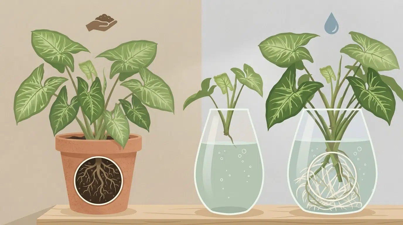 can syngonium grow in water