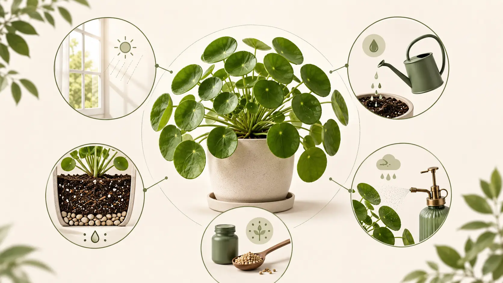 chinese money plant brown leaves