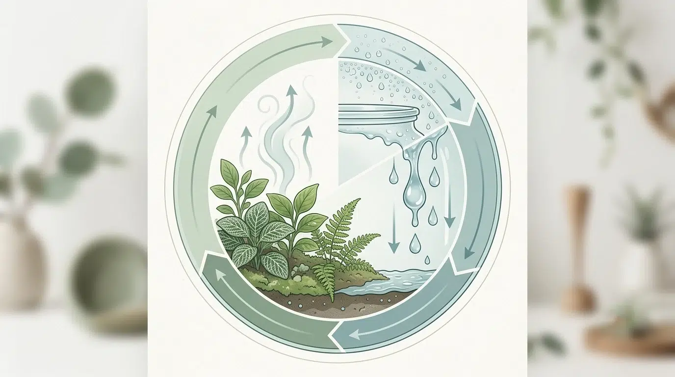 closed diy terrarium layers