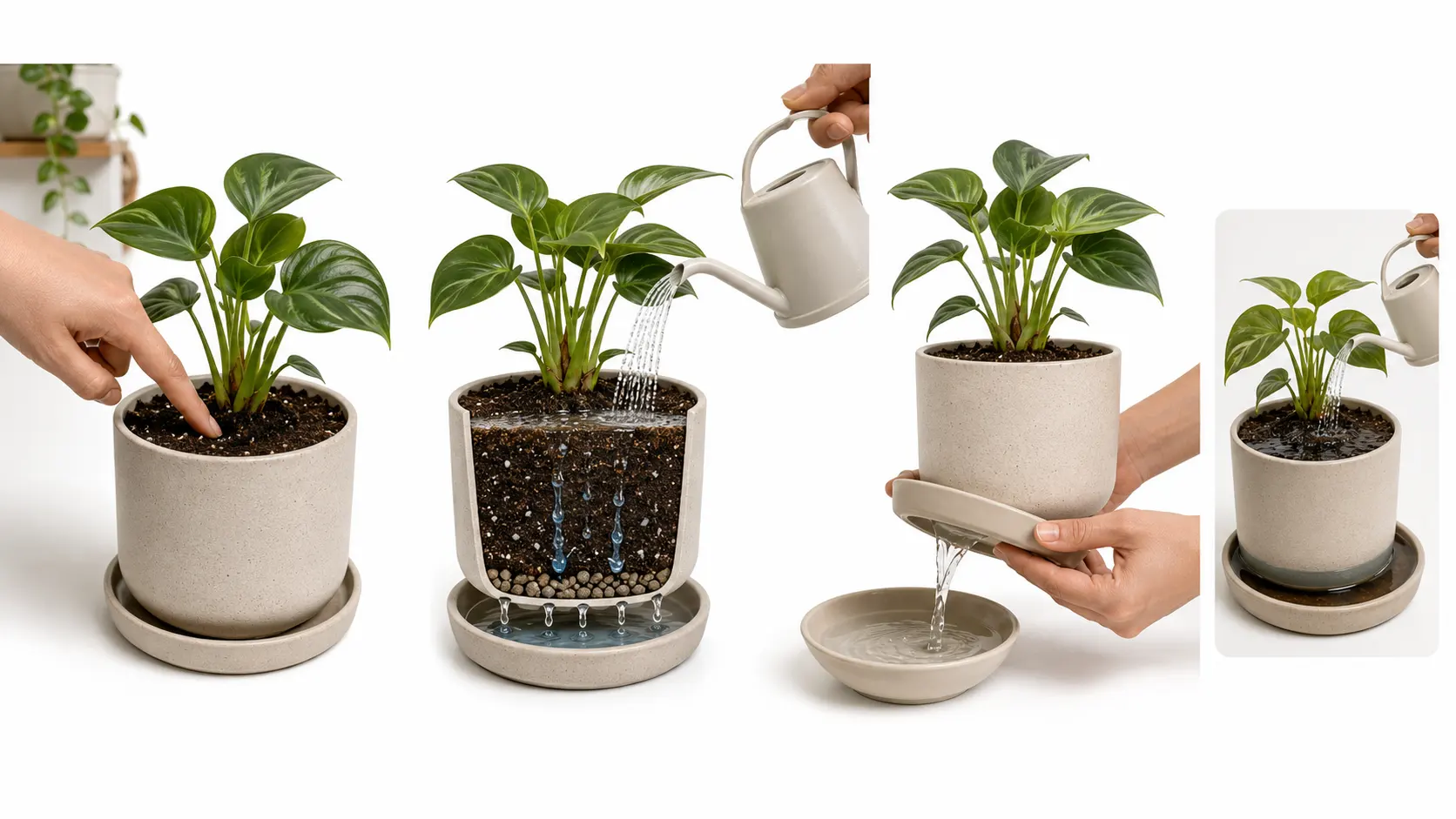 how to check if indoor plant needs water soil test