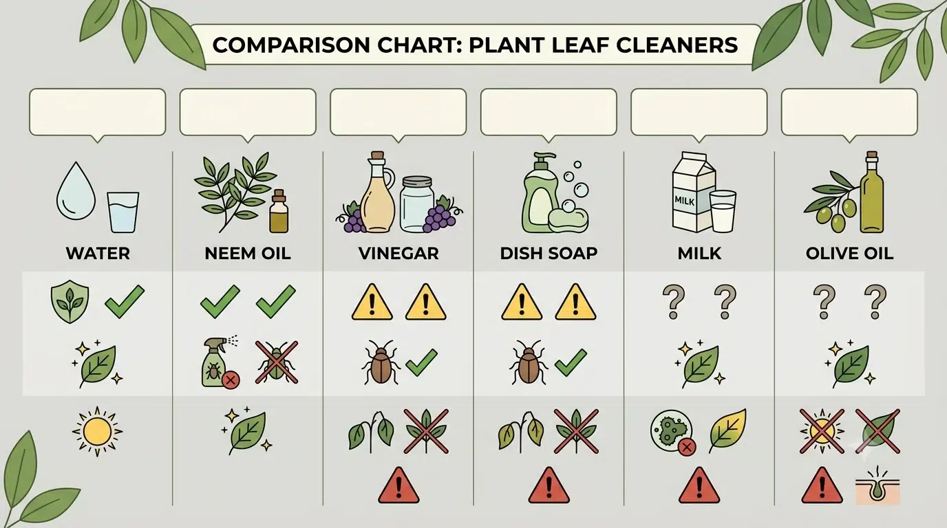 how to clean plant leaves
