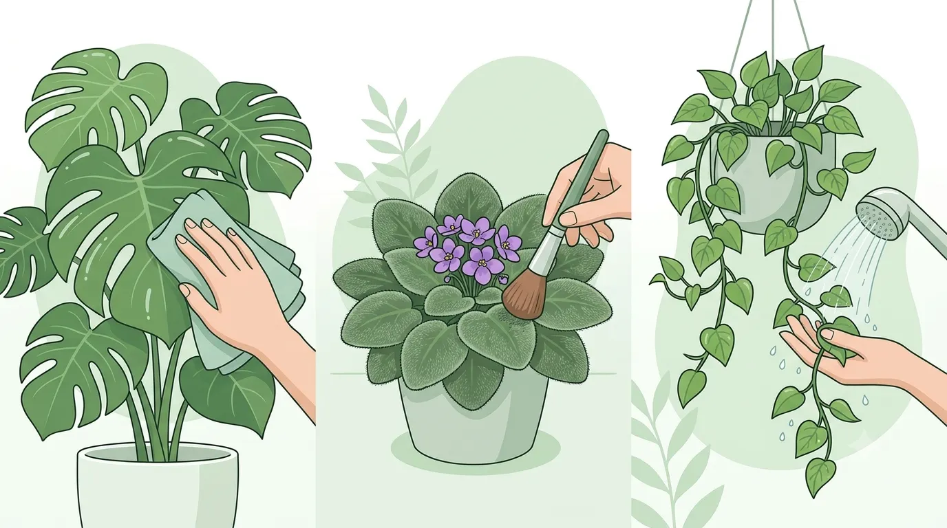 how to clean plant leaves