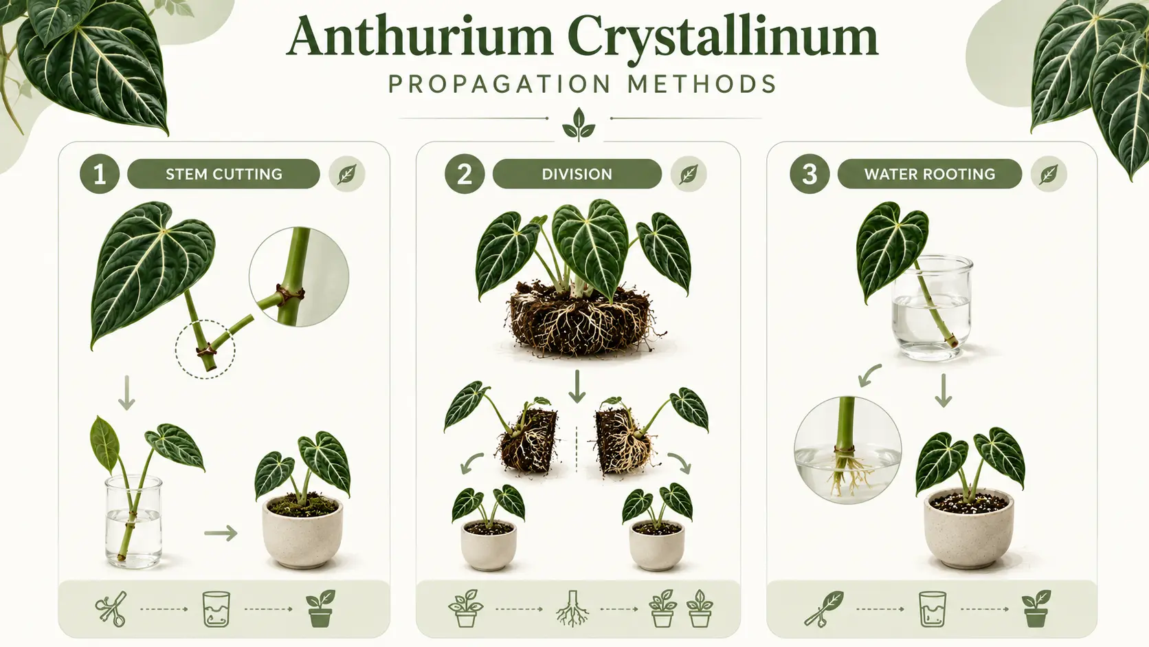 how to propagate anthurium crystallinum