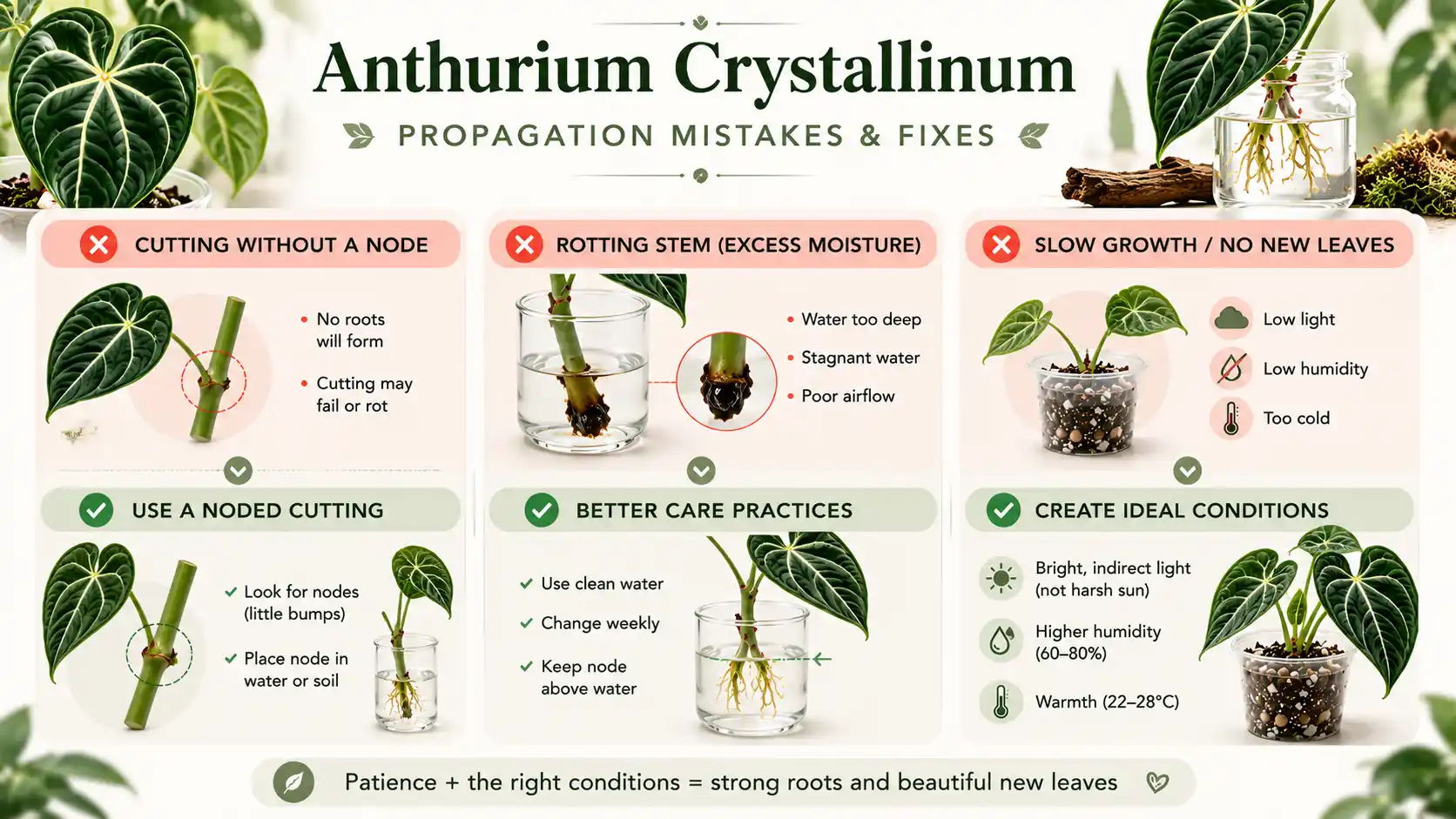 how to propagate anthurium crystallinum