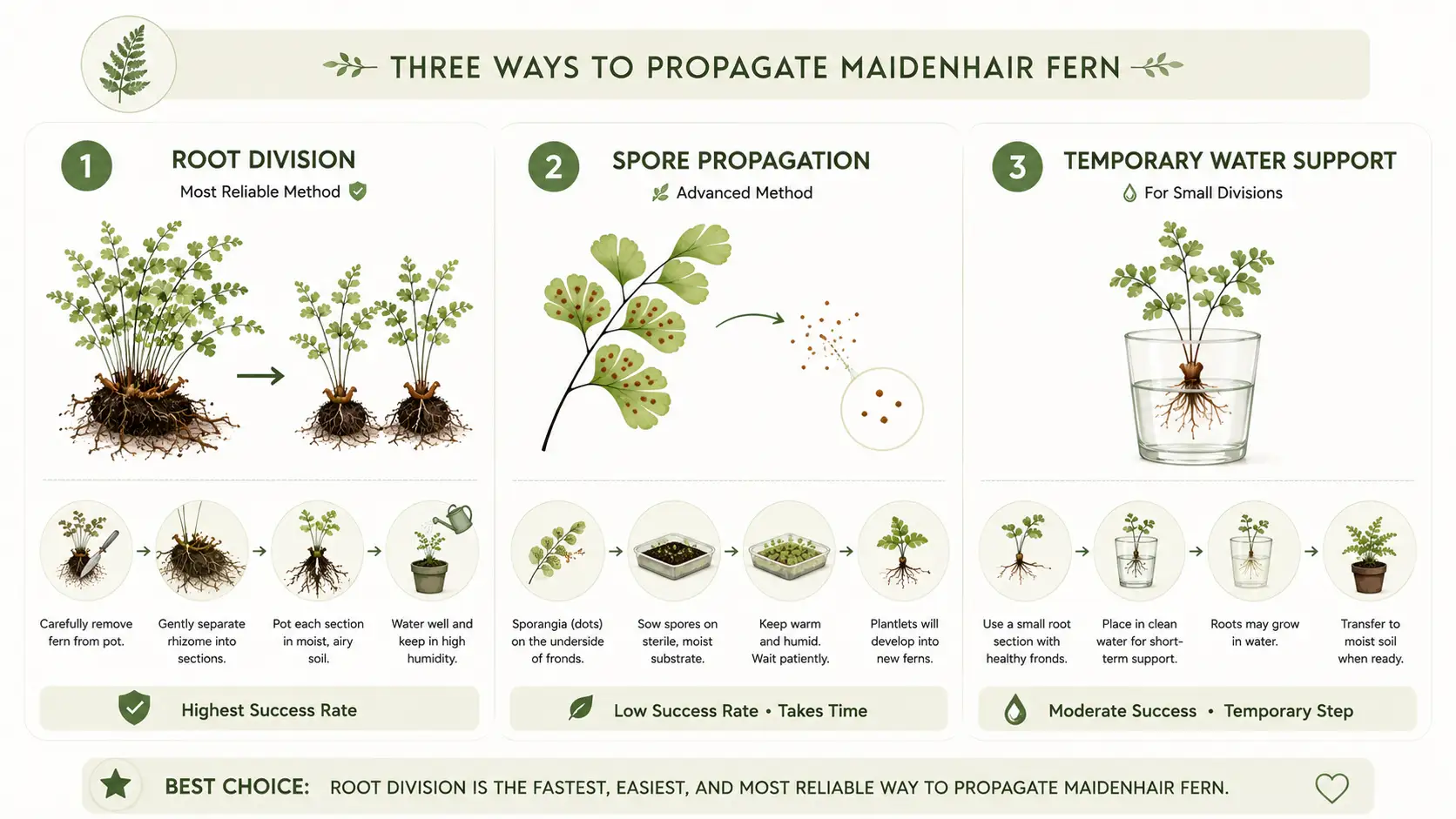 how to propagate maidenhair fern