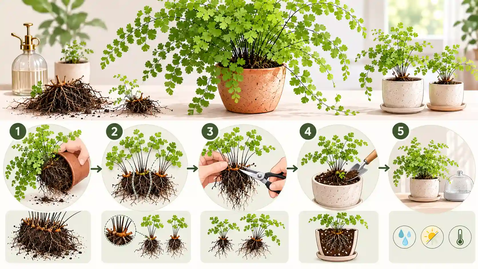 how to propagate maidenhair fern
